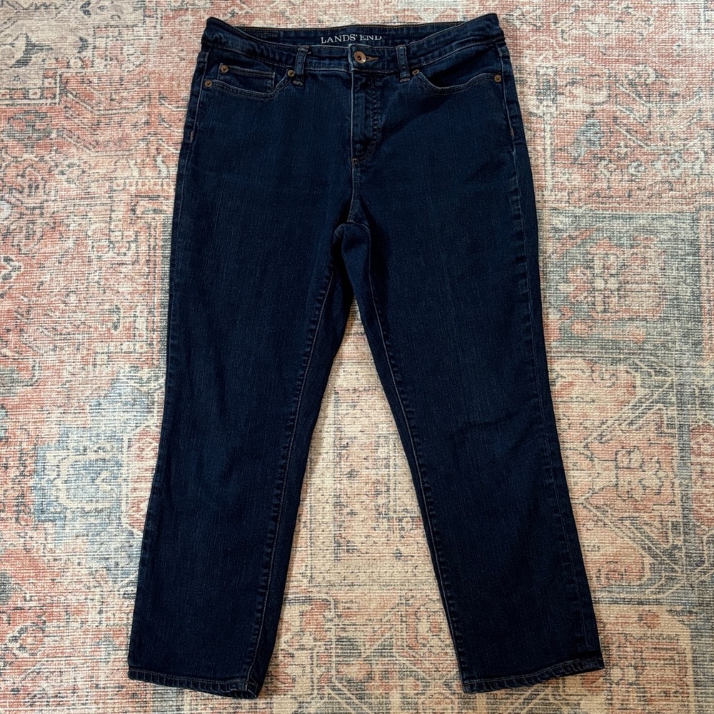 Lands' End Mid Rise Crop Jean Size 8